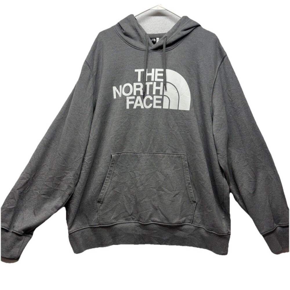 The North Face Men’s XXL Gray Fleece Pullover Graphic Hoodie Circular Design